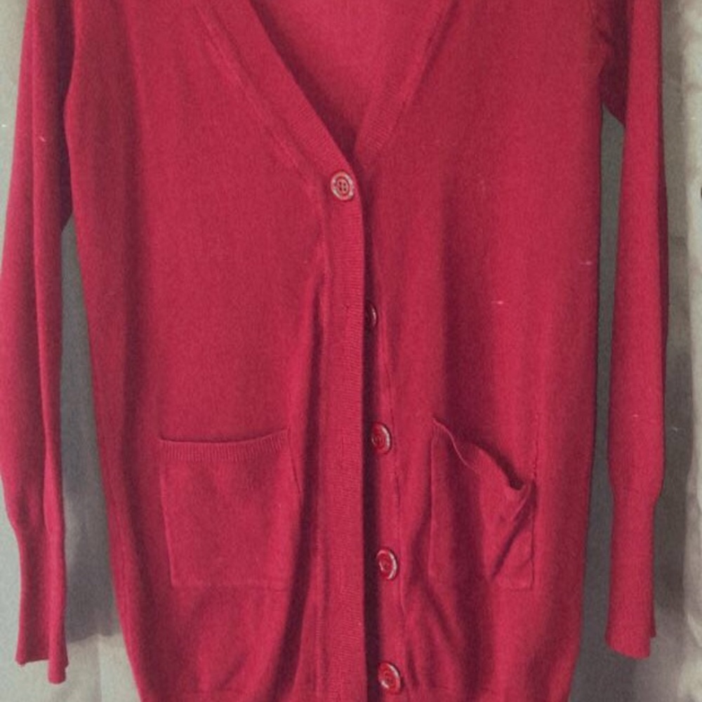Maroon cardigan